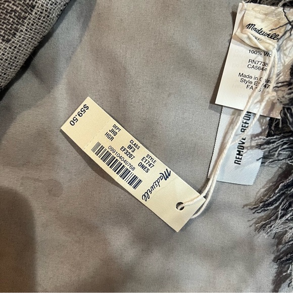 NWT  gray madewell scarf - Picture 4 of 6